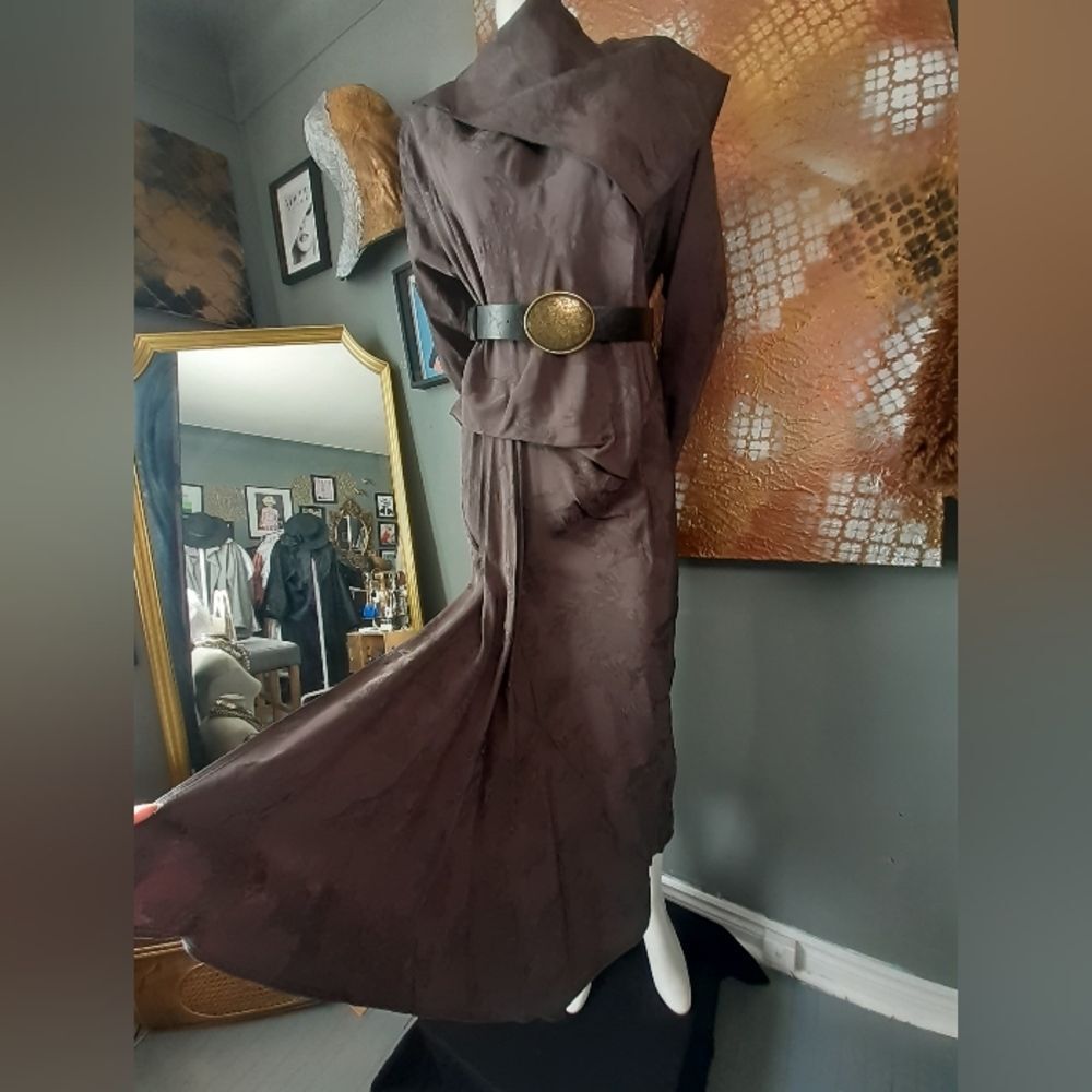 Nwt Zara Limited Edition Scarf Neck Draped Maxi Dress